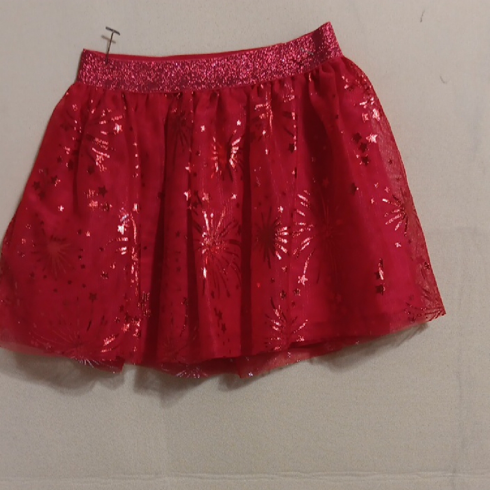 Cat & Jack Red Glitter Mini Skirt